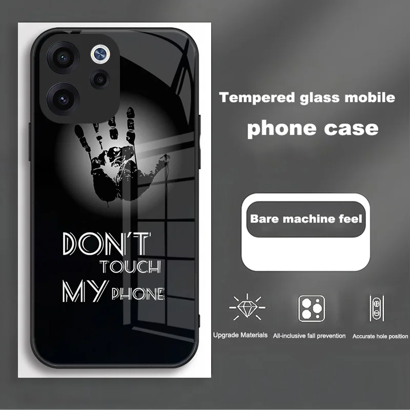 Luxury Shockproof Tempered Glass Phone Case with Full Camera Protection