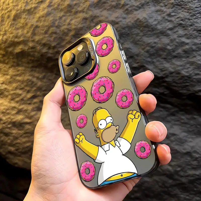 The Simpsons Donut Silicone Phone Case - Vibrant Colorful Design