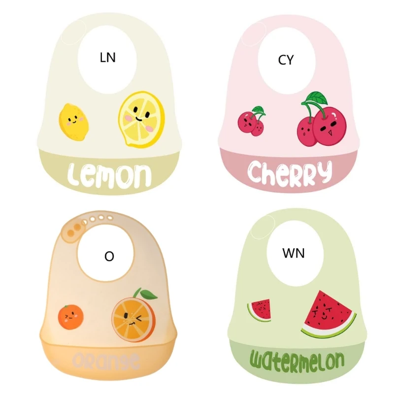 

Children Cartoon Bibs Washable Toddler Feeding Bib Storage Pocket Nursing Bib Reuseable Oil Resistant Silicone Bib