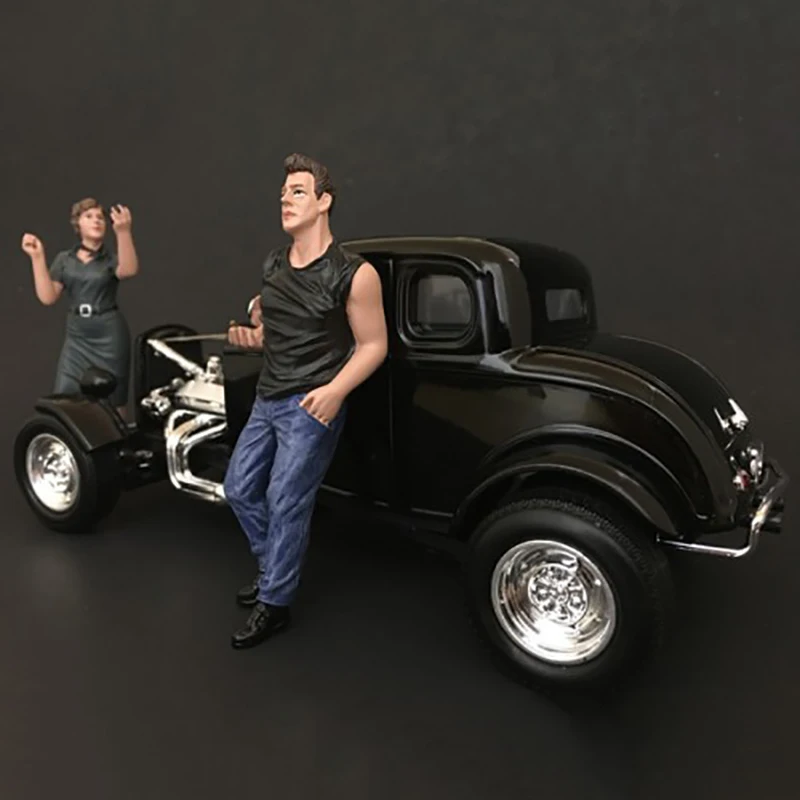 

1:18 Scale 1pcs AD Scene Accessory Doll Handsome Man in Black Action Figure Model Display Collection Toys Gifts Fans