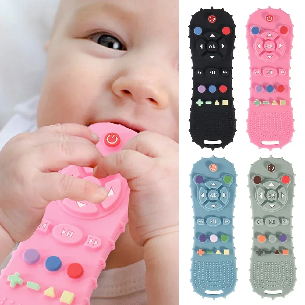 Baby Remote Control Teether Silicone Anti-Eating Gloves Pacifier Bracelet 1PCS