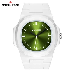 NORTH EDGE VOLT Unisex Waterproof Digital Sports Watch - Stylish 50M Swim - Ready Timepiece (Grey - Green)