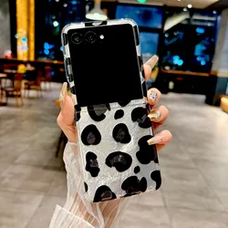 Cute Colorful Leopard Print Hard Phone Case - Yellow, Pink, Black - Razr 50 (Beige)