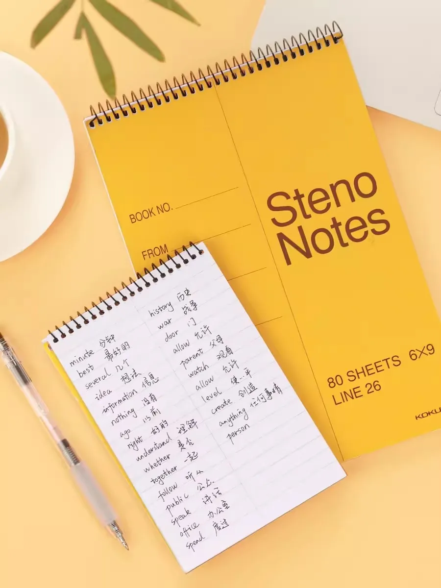 

New 3pcs/set A5 A6 Japan Guoyu Coil Notebook English Word Book Portable Notebook, Column Shorthand, Student Draft
