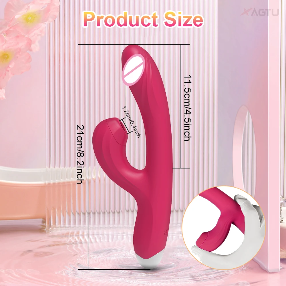 Vibrator für kraftvolle Frauen Vakuum Klitoris Stimulator Clit Sucker 2 in 1 G Spot Heizung Dildo weibliche Sex Heatg_voghion.com
