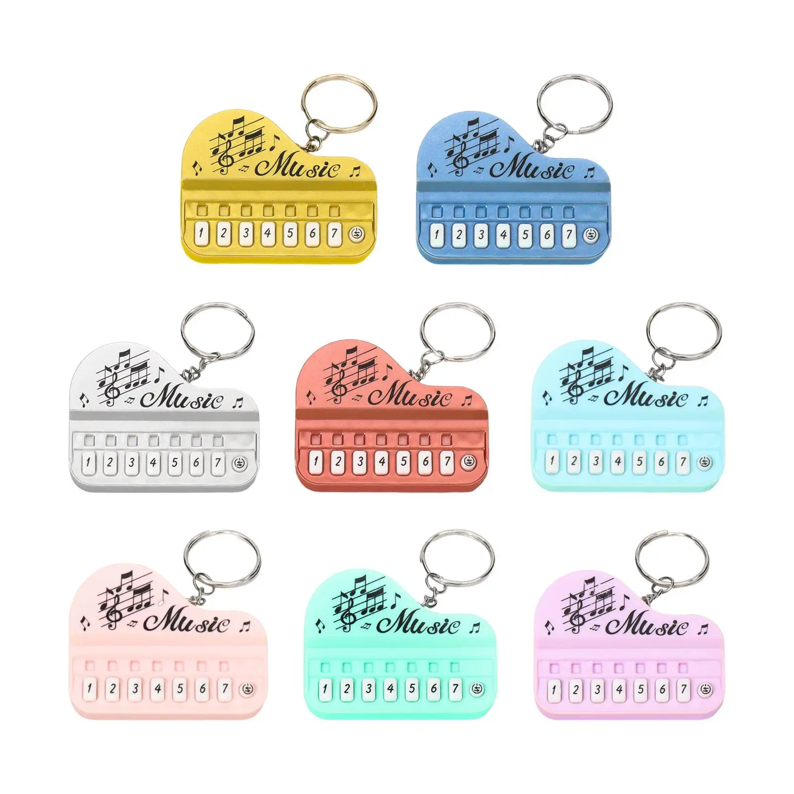 

Educational Real Working Gift Tiny Electronic Keyboard Key Chain for Music Lovers Adults Piano Teacher Pianist Teens