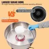 SucceBuy Electric Cotton Candy Machine Commercial Floss Maker Stainless Steel Bowl Sugar Scoop and Drawer for Birthday Party 2