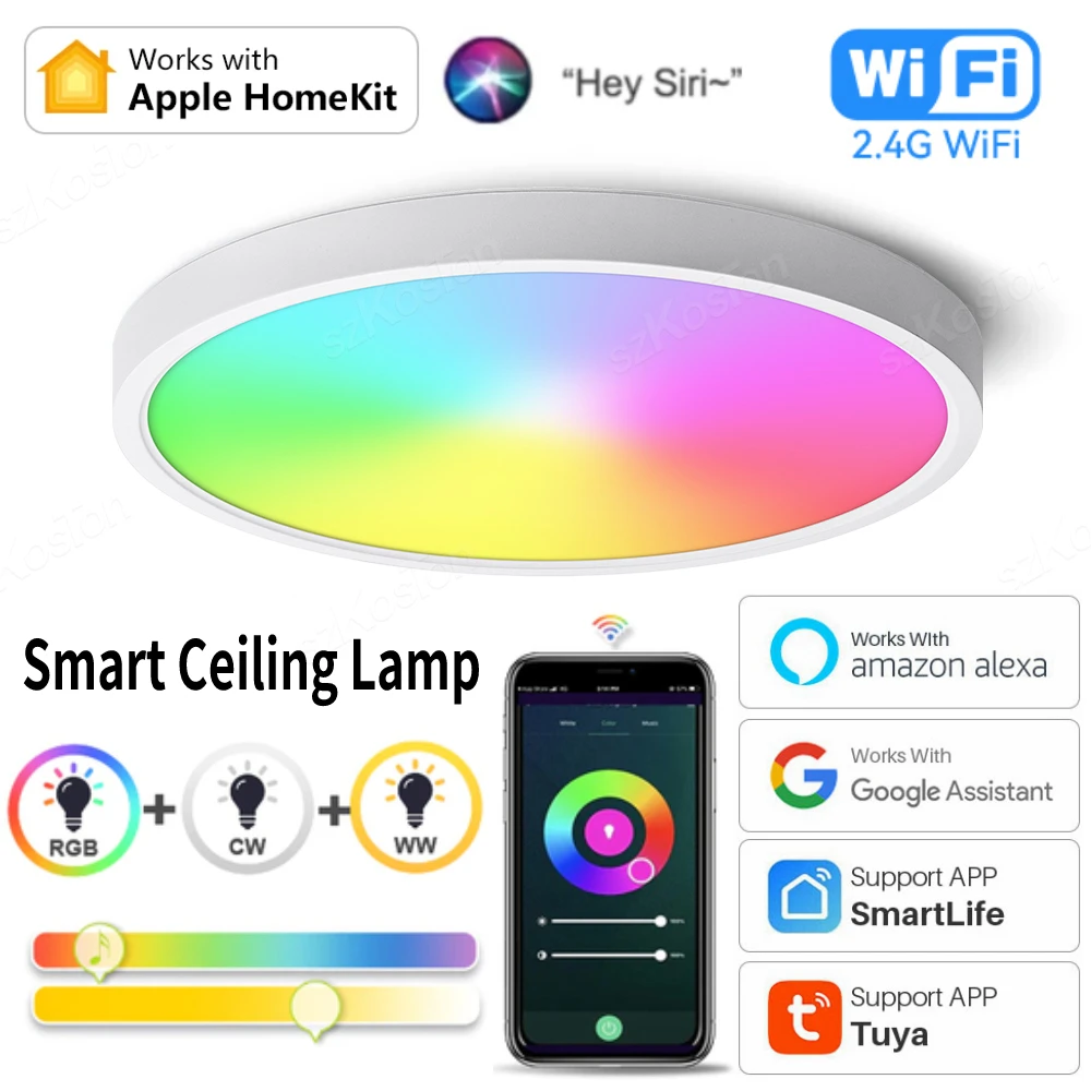 Apple Homekit LEDシーリングライト Hey Siri! 12畳