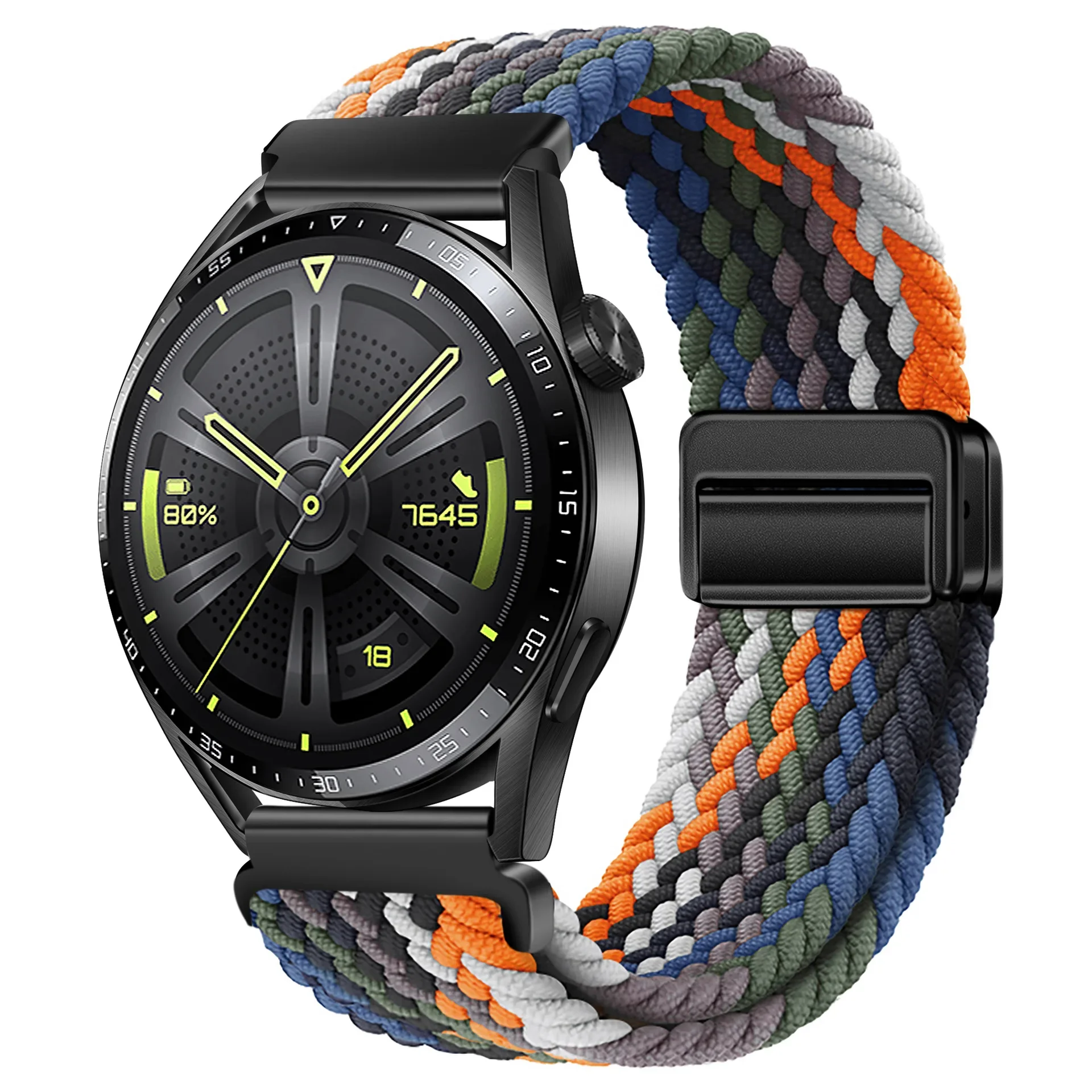 Magnetic Braided Solo Loop Sport Bracelet Band, 22mm