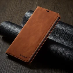 Premium Flip Leather Wallet Phone Case - Elegant and Durable Cover - Galaxy A42 5G (Brown)