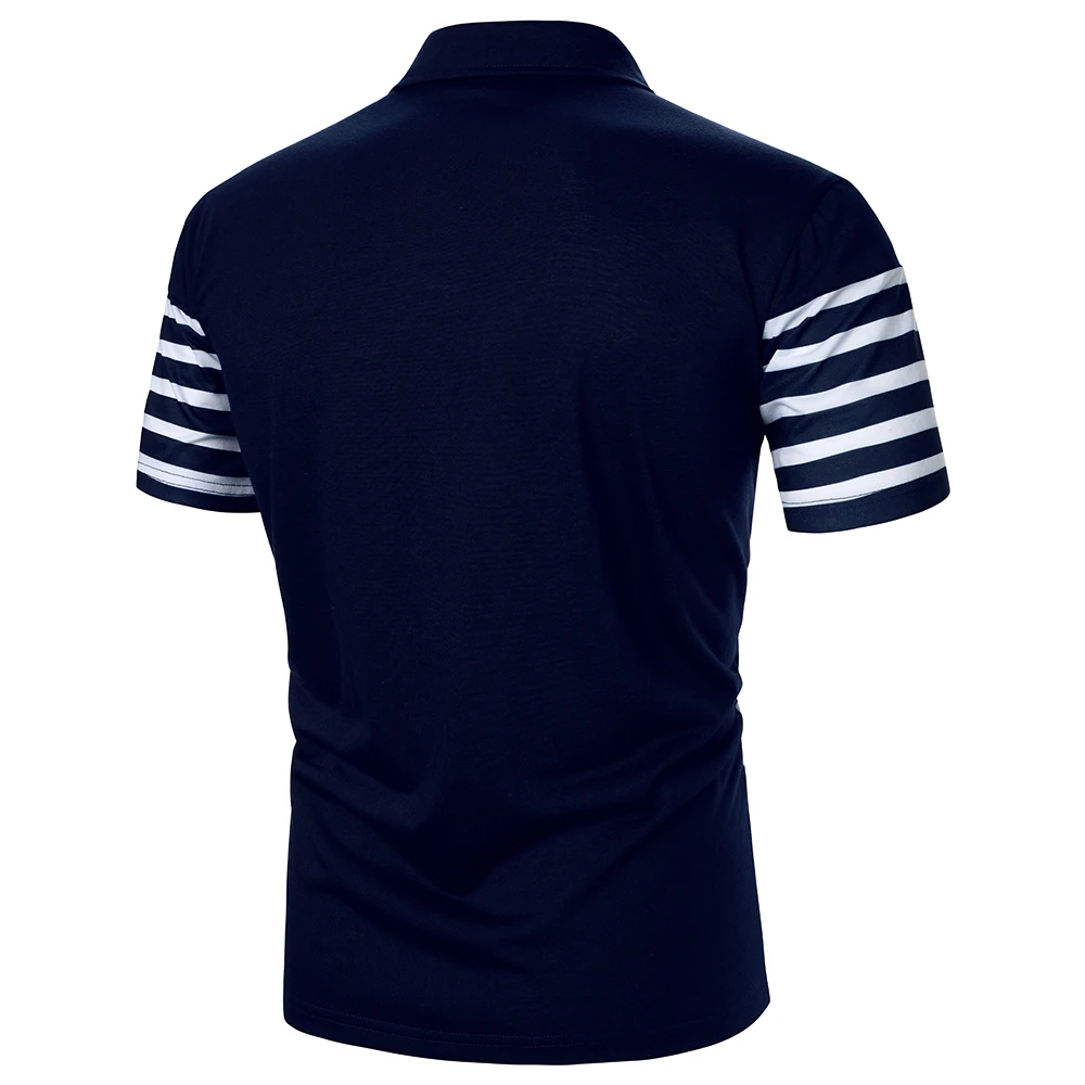 Men Short Sleeve Polo Shirt Two-Color Splicing And Stripe Design Tops Streetwear Casual Fashion Contrast Color Men Polo Shirt 9 S3ed37bcc7c7b49538ba18c3217541d12y