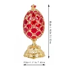 QIFU Russia Red Blue Green Faberge Egg and Miniature Castle in Crafts for Home Decor Gift 1