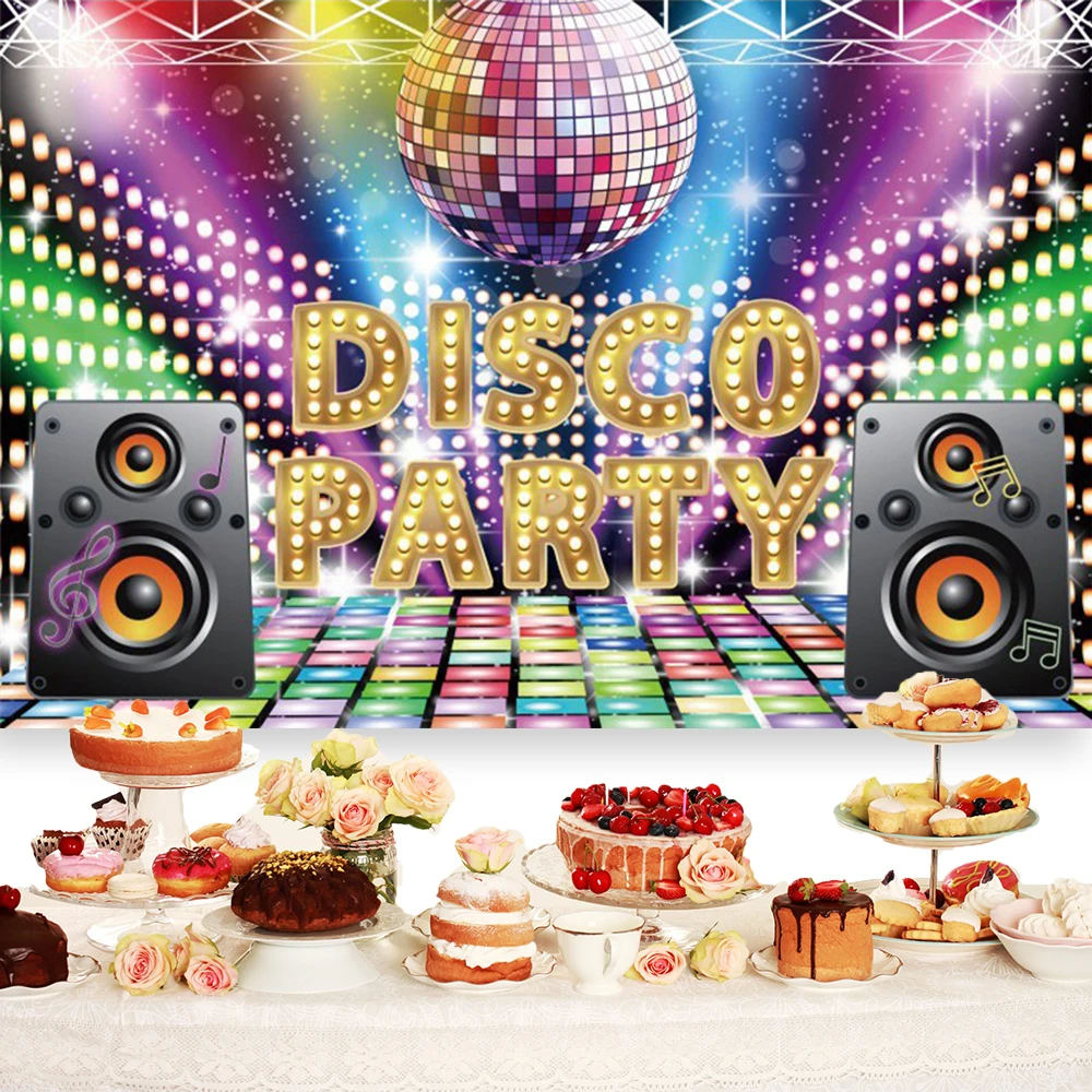 Décorations De Fête Sur Le Thème Des Années 80 - Toile De Fond Rétro