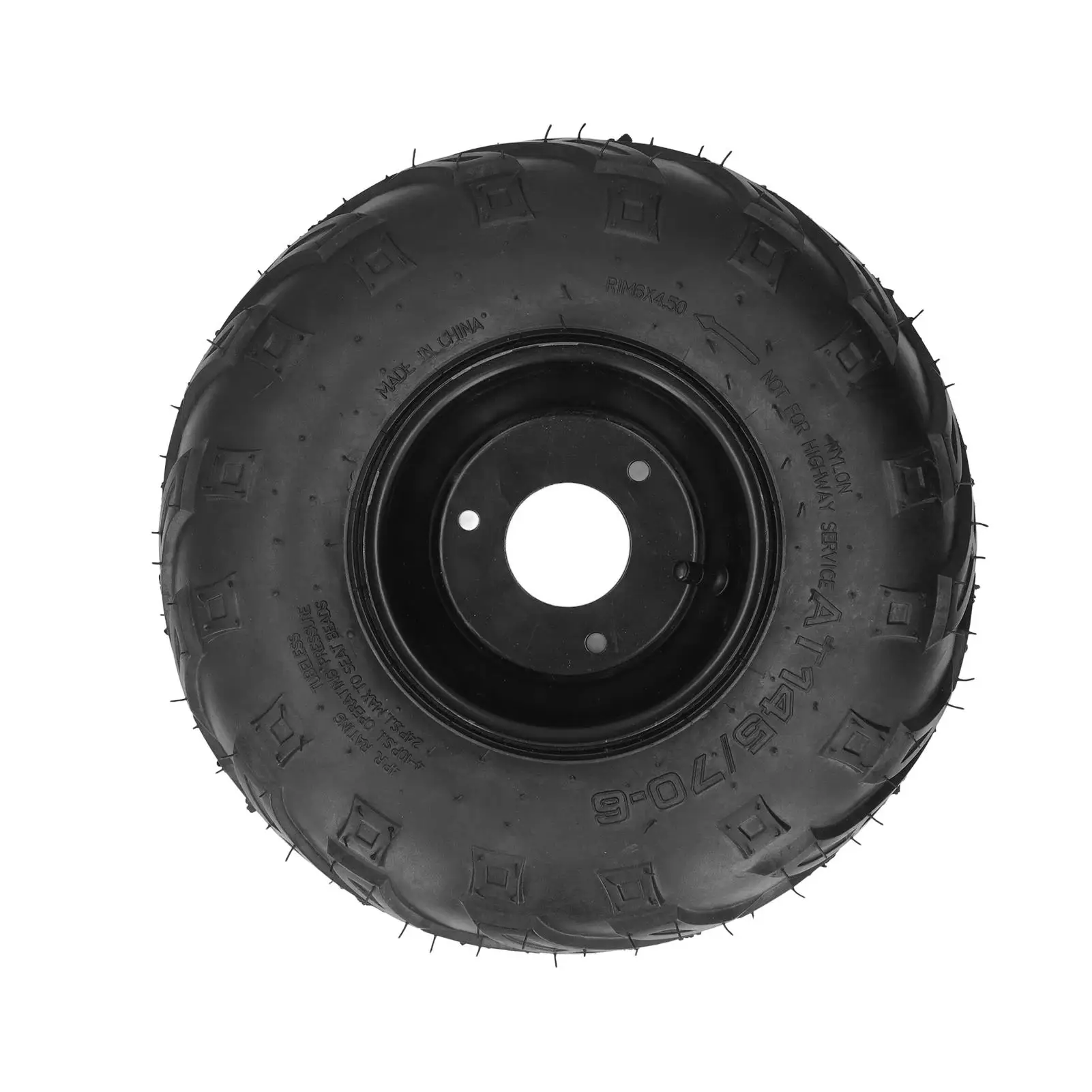 145/70-6 Wheel 6in Rim Steel Alloy ATVs Tubeless Tire Universal Rubber Flexible for go kart UTV Quad Bike 4 Wheelers