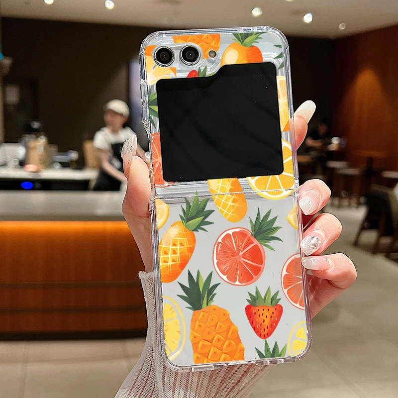 Cherry Watermelon Fruit Design Hard Clear Folding Case Cover
