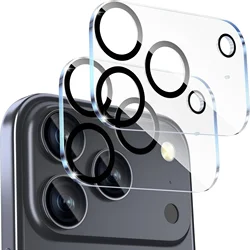 Premium Rear Camera Lens Protector Set - Tempered Glass, HD Clear, Full Coverage (2 Pack) - iPhone 17 Pro (Transparent)