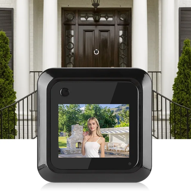 2.4in Smart Door Viewer  LCD Screen Display 0.3MP 95° Wide Angle Camera Photo Recording Home Security System Door Peephole 5