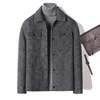 Double Sided Cashmere Jacket Man Sheep Suit Mens Casual Blazer Fashion Cargo Wool Coat Short Cashmere Jackets For Men Blazer 1