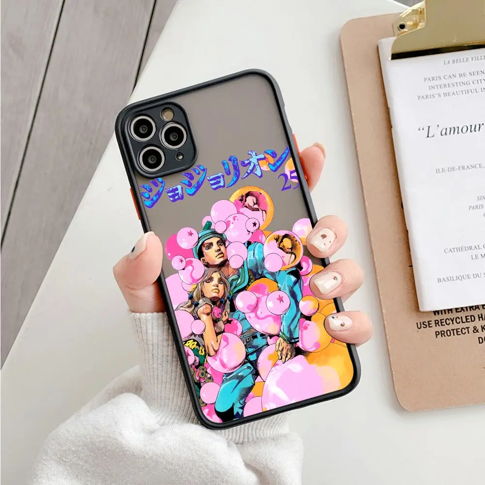 thumbnail image 1 of JoJo's Bizarre Adventure Coque, funda mate para iPhone 15, 11, 13, 14, 12 Pro Max, Mini, X, XS, SE, 7, 8 Plus, JoJo Kujo Anime, 1 of 5