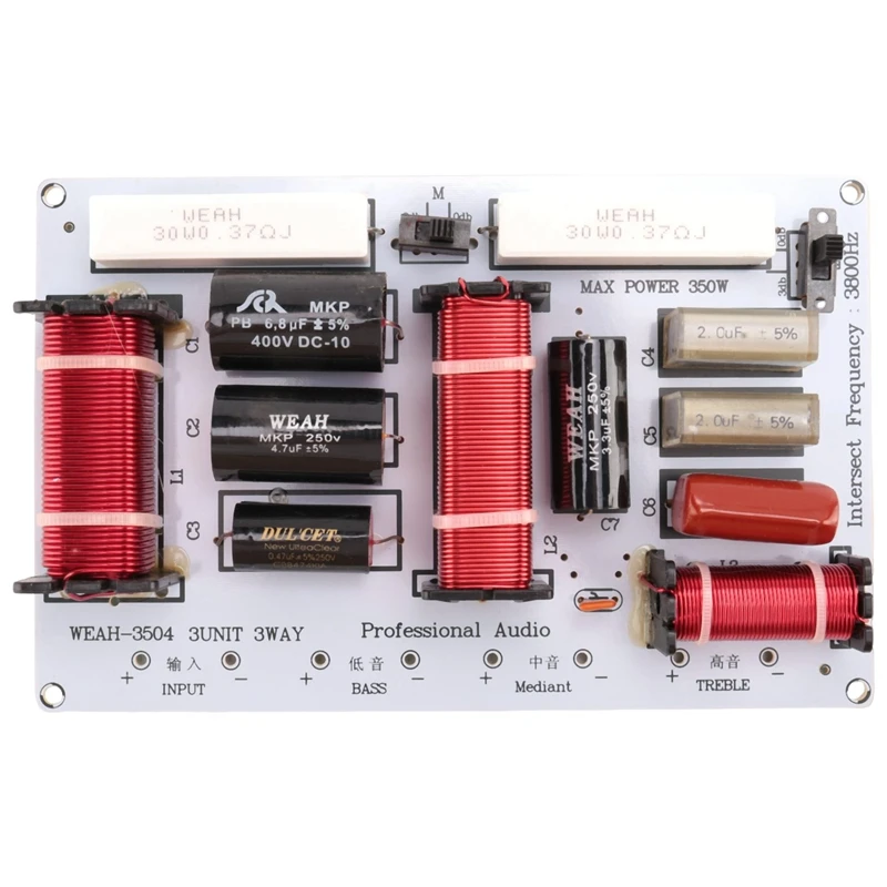 3 Altoparlanti Crossover 350W 3 Vie 3 Altoparlanti Hifi Home Altoparlanti Audio Divisore Di Frequenza Filtri Crossover