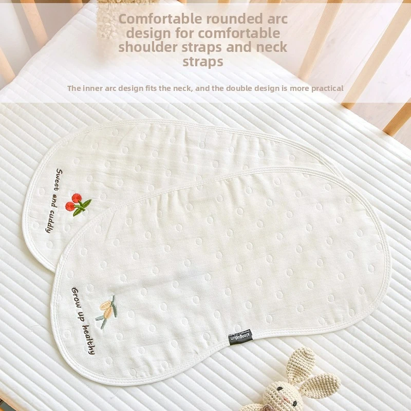Newborn Baby Burp Cloth - Pure Cotton Gauze Saliva Towel, Bib, Anti-Spit-Up Pad, Shoulder Towel, Suitable for All Seasons 2