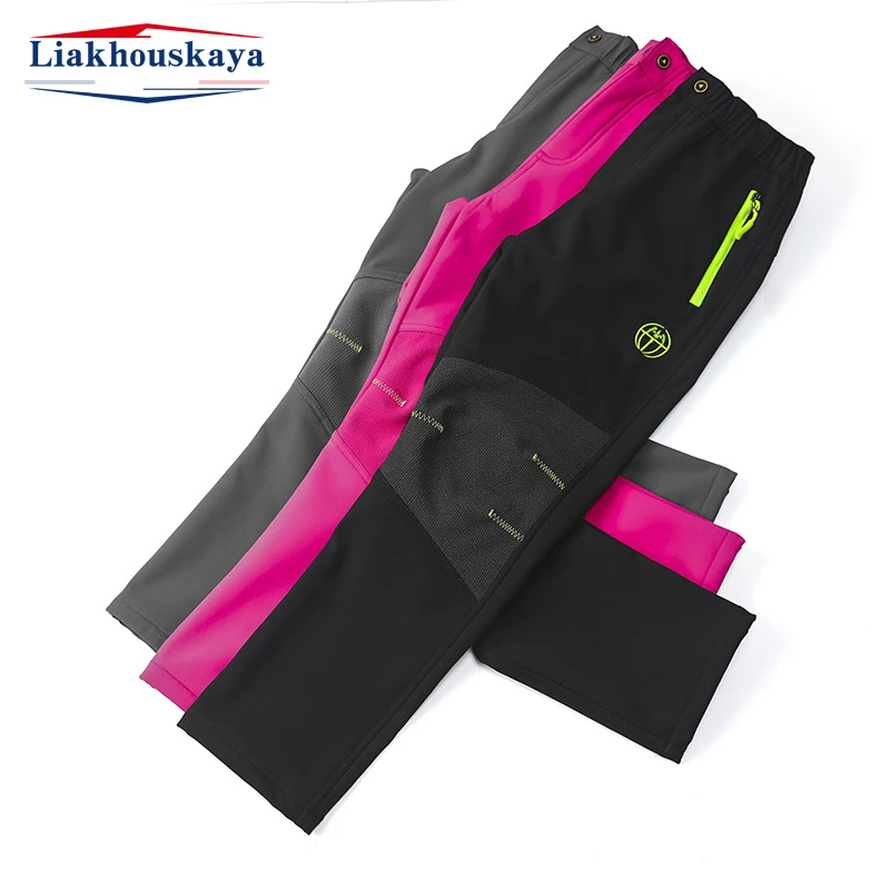 Waterproof Pants Children Fashion Brand Boy Girls Kids Pant Warm Trousers Sporty Climbing Leggings Snow Patchwork Soft Shell boys pants,girls rain pants