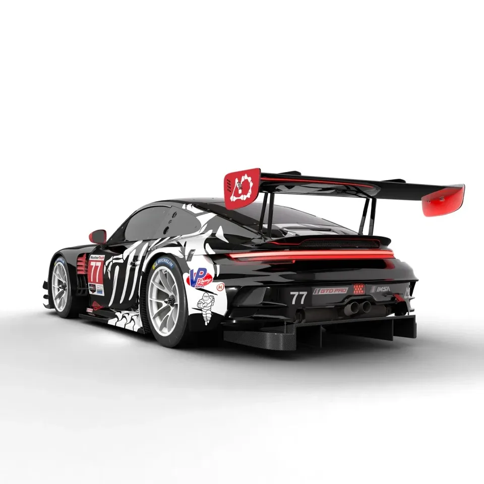 MINI GT 1:64 Skeleton Rexy Porsche 911 GT3 R #77 GTD PRO AO Racing