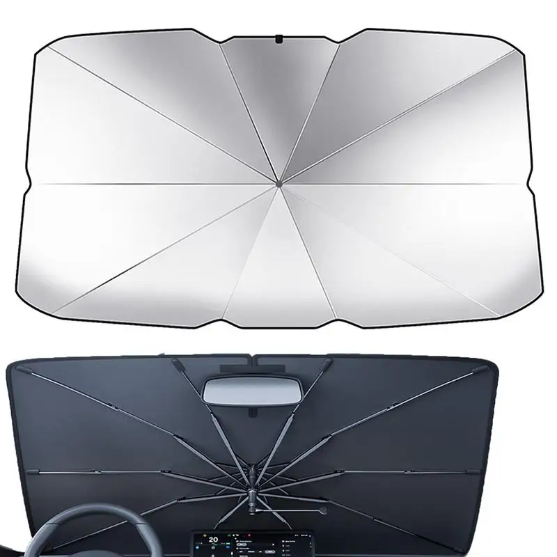 

Автомобильный зонт от солнца, складной солнцезащитный козырек для переднего окна, автомобильный зонт, солнцезащитный козырек, блок УФ-лучей и солнцезащитный козырек