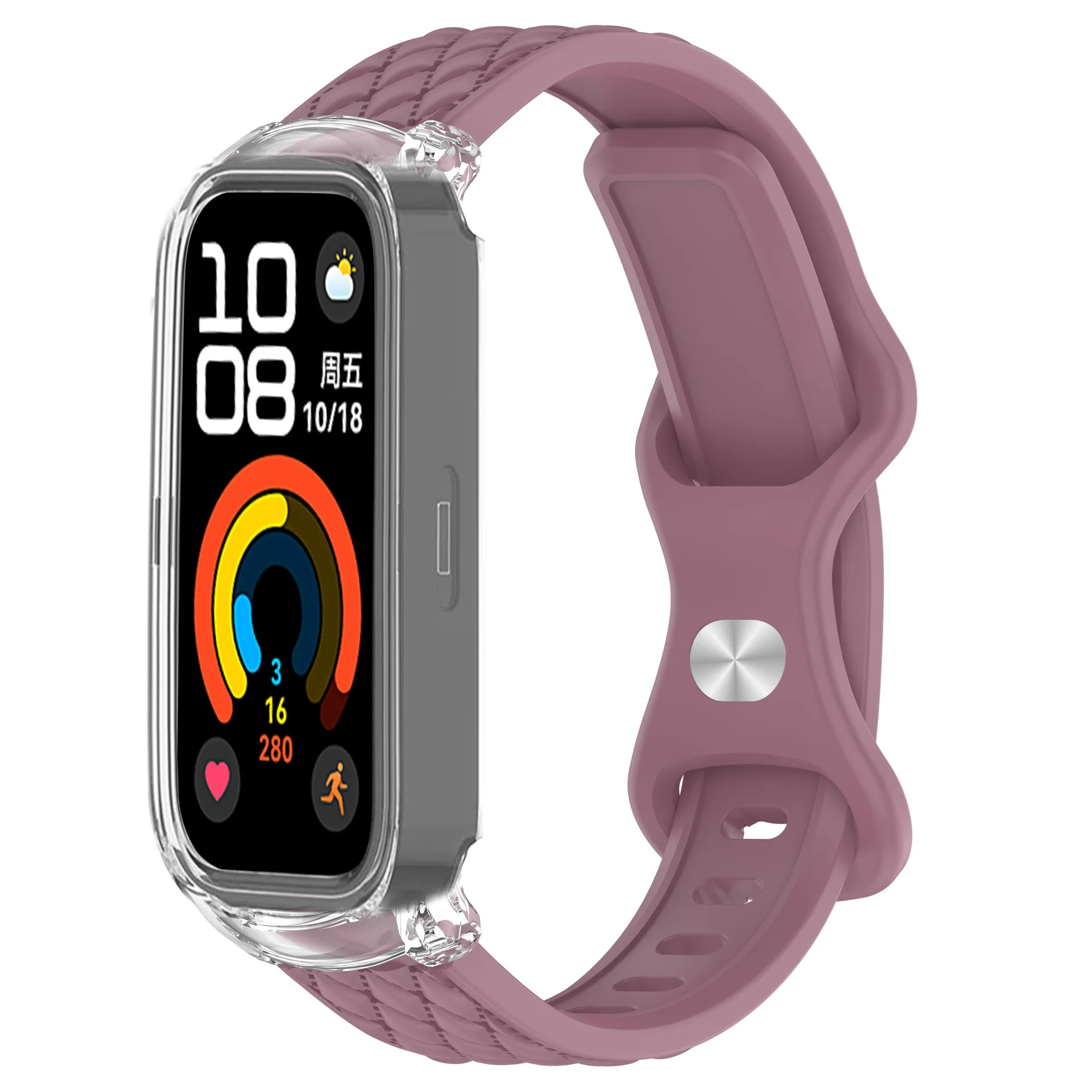 Silicone Sport Bracelet with Transparent Case
