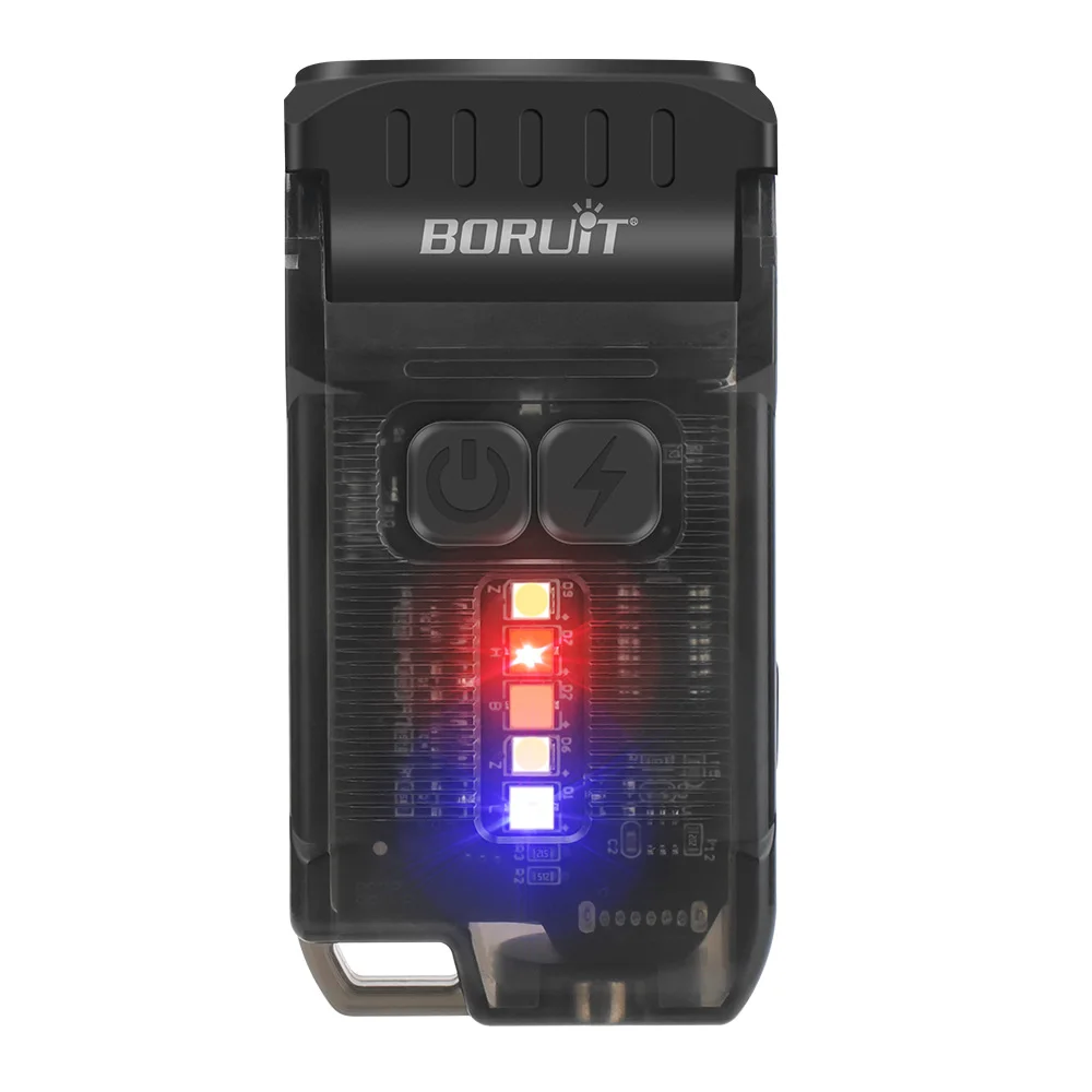 مصباح يدوي LED دوار لسلسلة المفاتيح، قابل لإعادة ا...