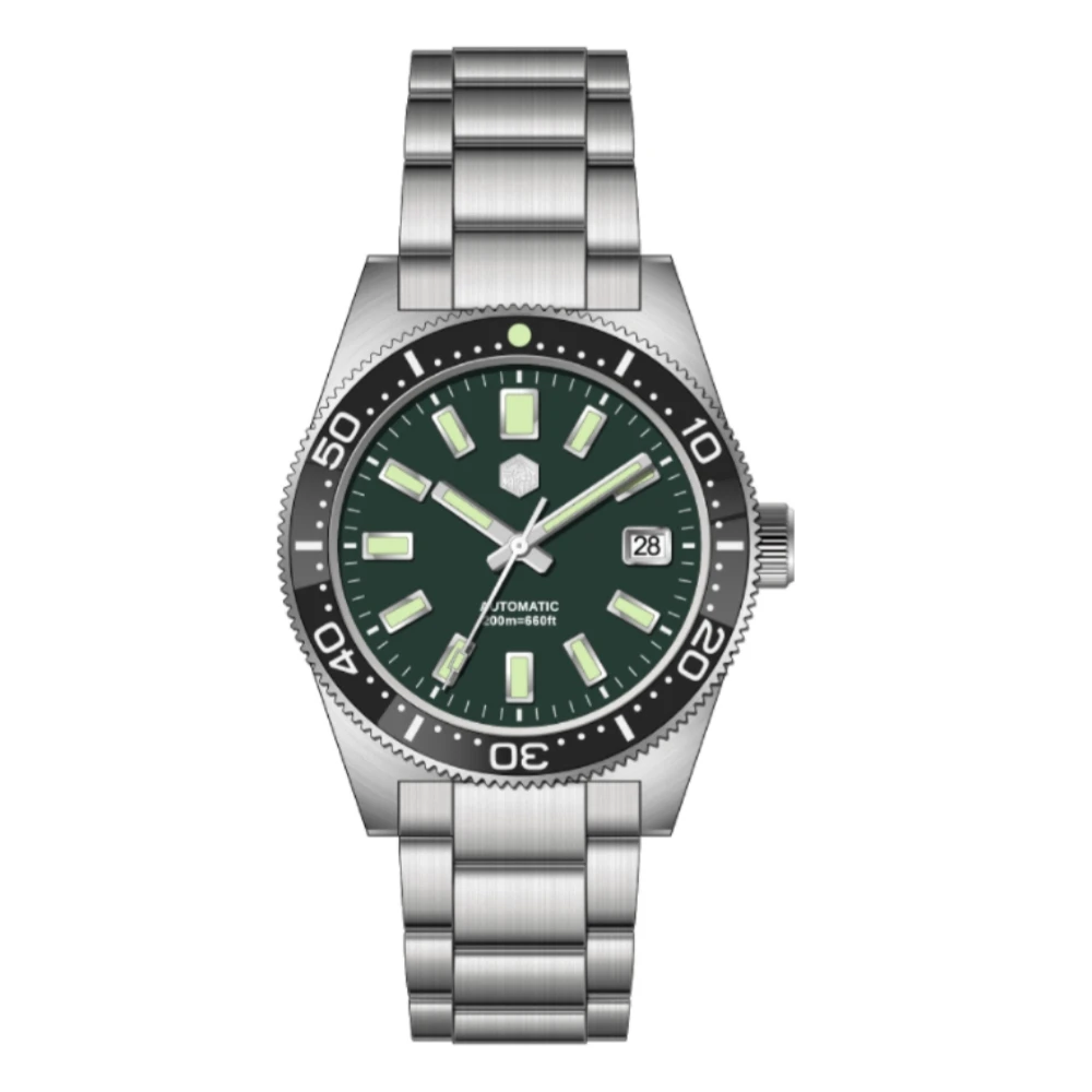 San Martin, orologio da uomo 62mas SN007GB, 39 mm, 20 bar, orologio