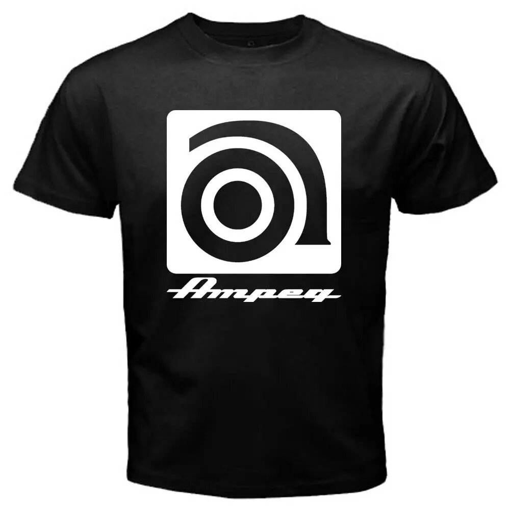 Maglietta Nera Da Uomo Con Logo Musicale Ampeg Taglia S A 3Xl Maniche Lunghe O Corte