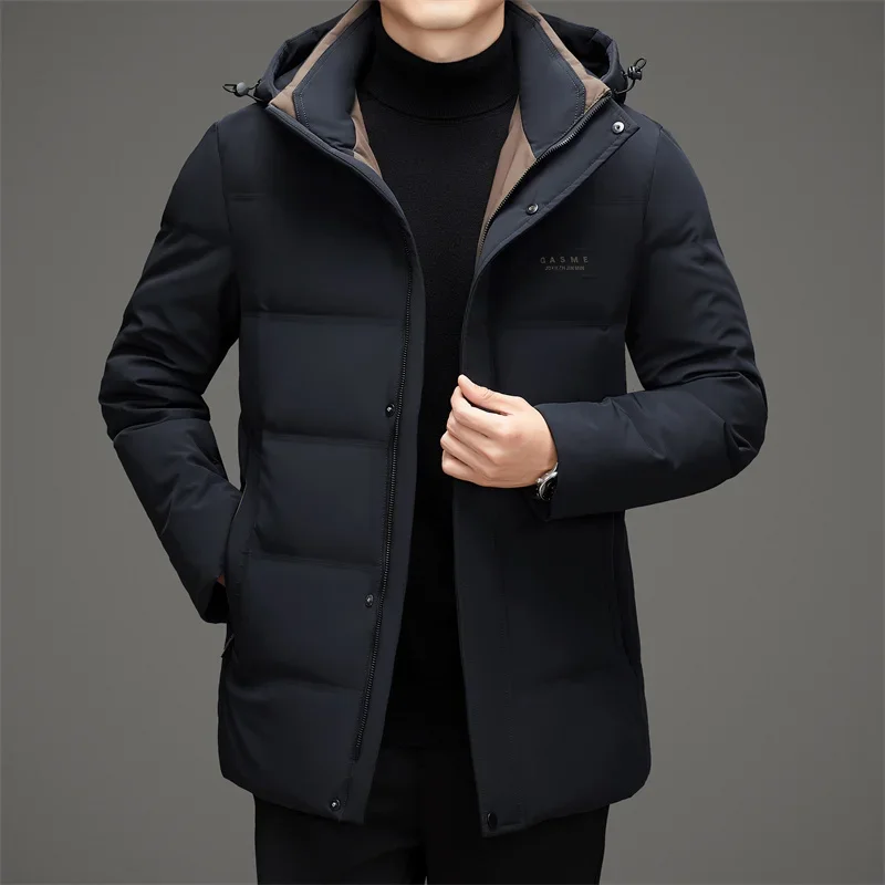 thumbnail image 1 of Chaquetas de invierno para hombre 2024 Nueva ropa de diseñador Chaquetas con calefacción rellenas de plumón de ganso Chaquetas gruesas Ropa masculina larga, 1 of 4