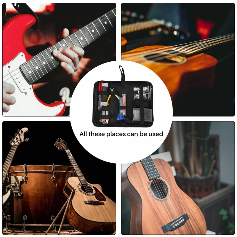 

Инструмент для настройки гитары Набор для ремонта электрической гитары, наборы для ухода за басами, мандолина, банджо укулеле, Шейное измерение расстояния шнура