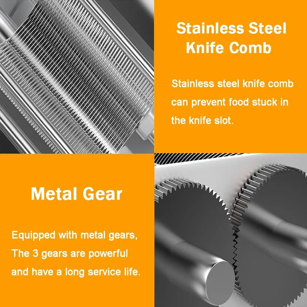 Meat Cutter Slicer Machine 7Mm Electric Meat Slicing Shredding Cutting Machine 850W Meat Cutter Slicer With Stainless Steel 5