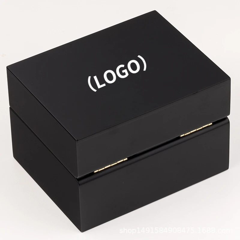 Free Customized Logo on Surface of Watch Box New Material Frosted Texture Acrylic Display Case Luxury Gift Box Plush Material