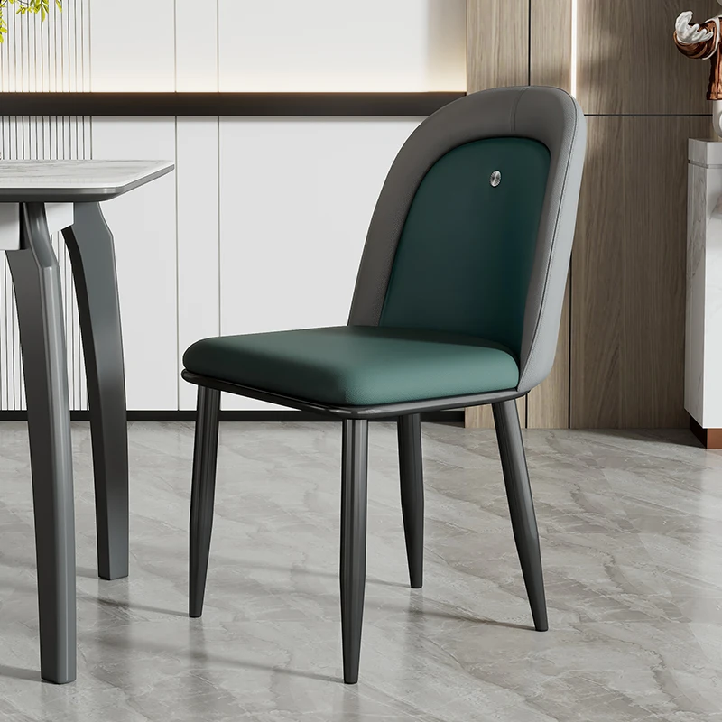 

Modern Luxury Dining Chairs Nordic Leather Velvet Modern Chair Bar Metal Mobile Sillas De Comedor Designer Home Furniture