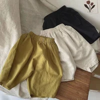 2025 Summer Linen Forest Children's Haren Pants Baby Loose Korean Style PP Collapse 1