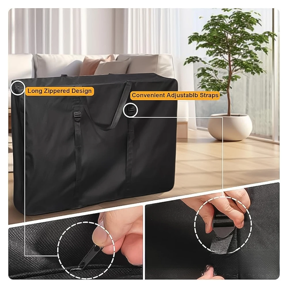 1PC 210D 옥스포드 접이식 의자 보관 가방(지퍼 및 조절 가능한 스트랩 포함) 야외 캠핑 비치 리클라이너 휴대용 케이스