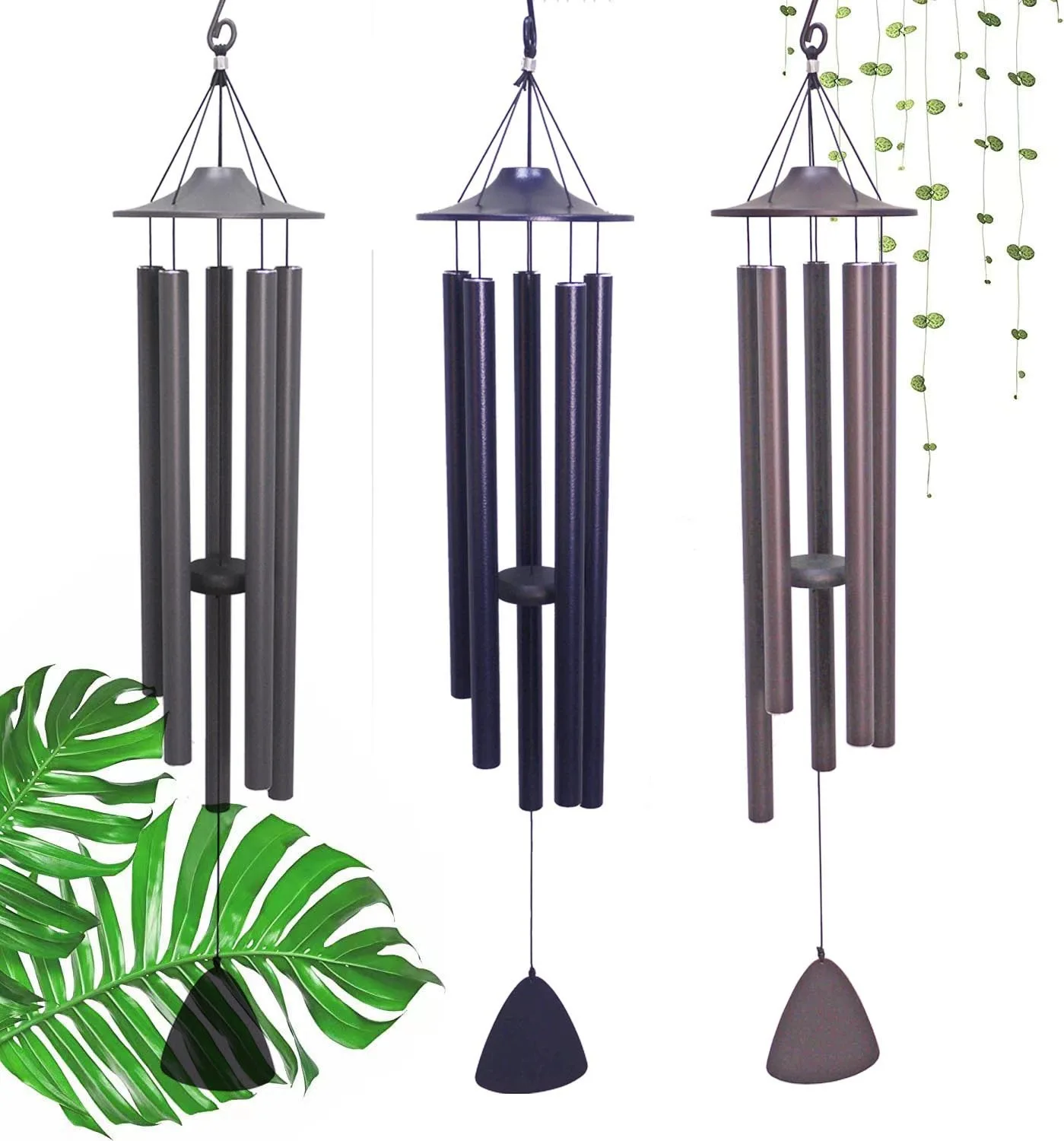 Adjustable Tone Wind Chime Pendant 45 Inch Deep Tone Windchime Home Decorative Balcony Hanging Ornament Garden Wind Chimes Bells 2