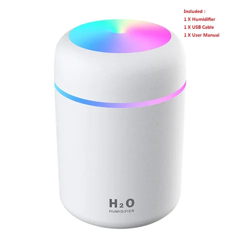 Humidifier Silent Aroma Essential Oil Diffuser Ultrasonic Cool Mist Fogger Sleep Atomizer Home Office Air Freshener 180ml