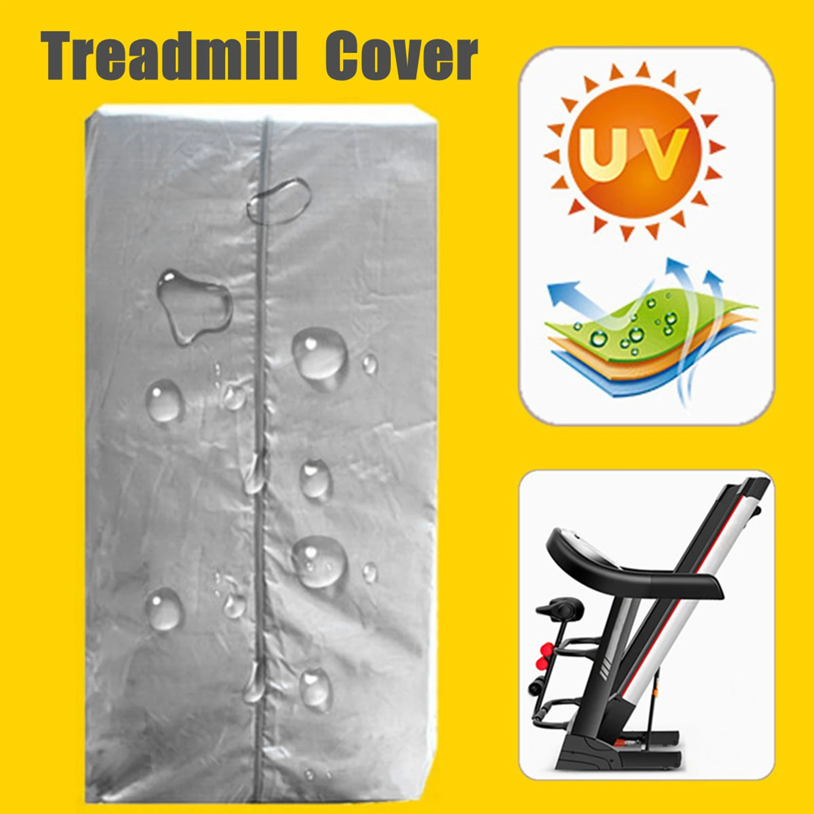 Treadmill Cover, Folding Treadmill Cover, Dustproof And Waterproof Cover, Oxford Cloth Waterproof And Sun Protection Cover 4