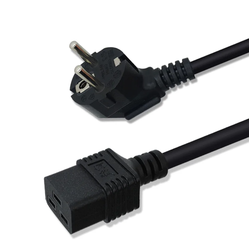 Iec 320 C19 para ue Schuko Cabo de Extensão de Encaixe para Ups Pdu Conectado ao Cabo de Alimentação C19 ac Adaptador de Ligação ue Plug 1.5m