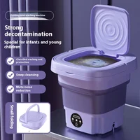 8L Portable Small Foldable Washing Machine with Spin Dryer For Socks Underwear Panties Washer Household Mini Washing Machine 2