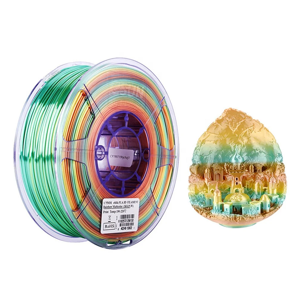 

eSUN eSilk PLA Rainbow Multicolor Silk Rainbow PLA 3D Printer Filament