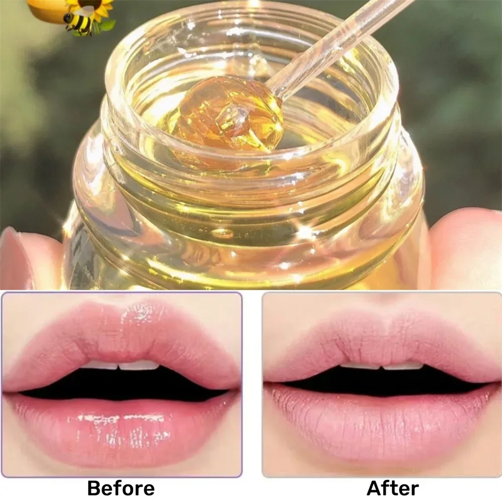 10ML Honey lip Oil Removing Dead Skin Smoothing Lip Sleep Repair Lip Balm Before Makeup Base Moisturizing Wrinkling Mask lip balm lip oil
