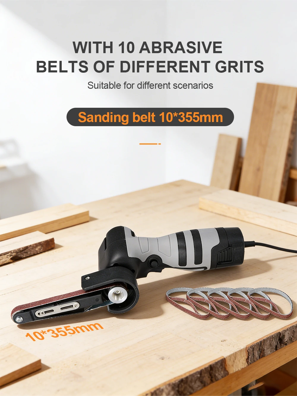 Cordless Belt Sander Mini Polishing Cutting Machine Electric Angle Grinder for M