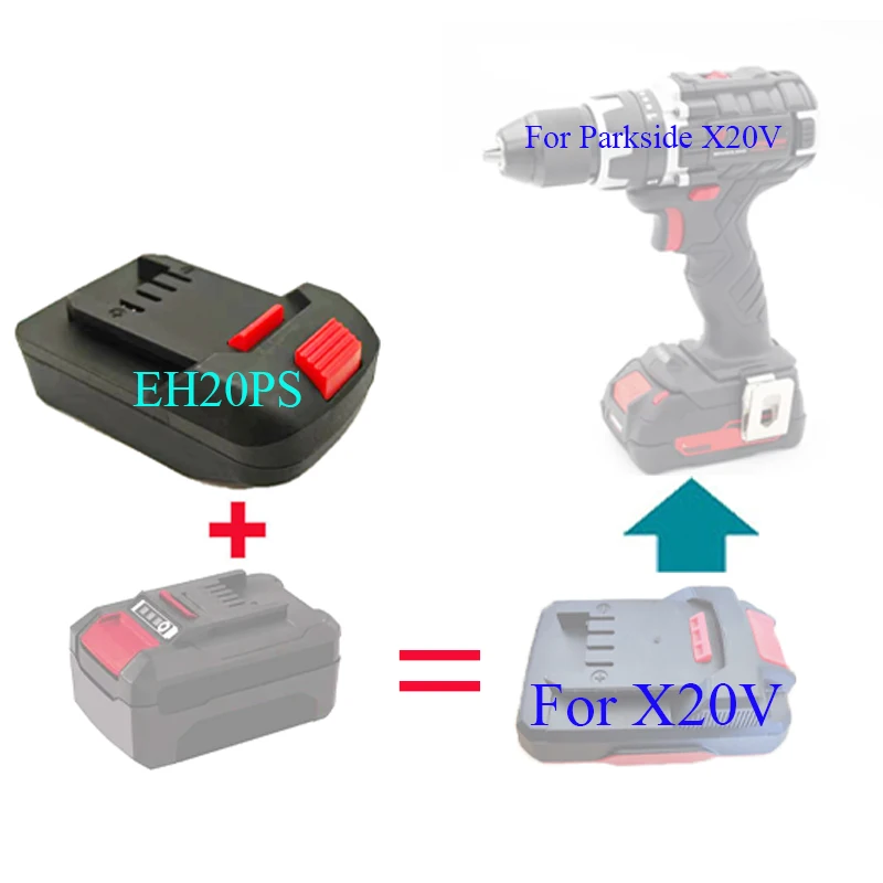 Adapter Converter Milwaukee Bosch Makita 18V Li-ion battery Lidl Parkside X20V Li-ion Power Tool Accessories