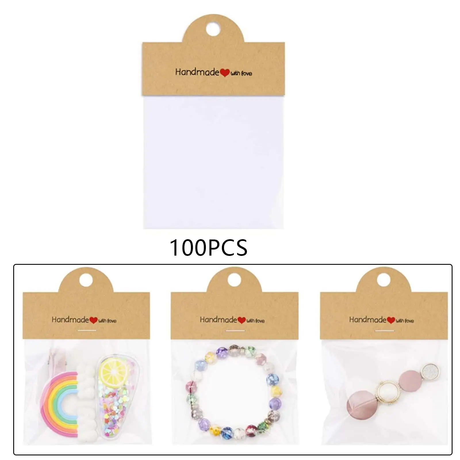 Jewelry Packaging Bags Practical Foldable Card Head Bags for Package Accessories Small Businesses DIY Crafts Necklaces Bracelets