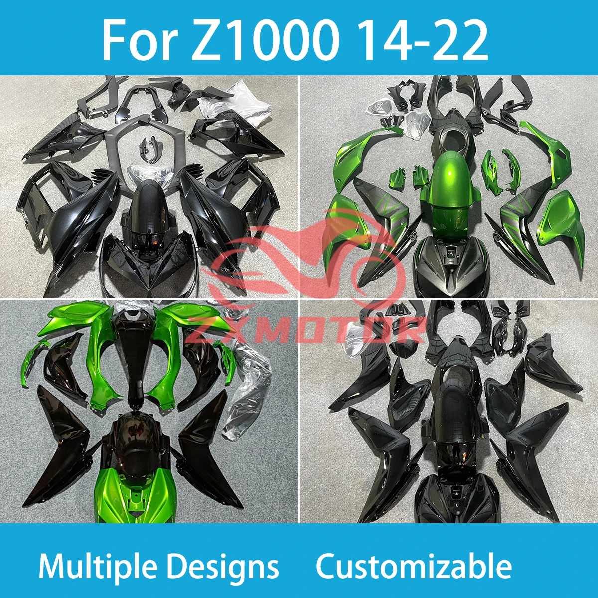 

Комплект обтекателей для KAWASAKI Z1000 2014 2015 2016 207 208 209 2020 2021 2022 пластиковые компоненты Обтекатели для мотоциклов 14-22